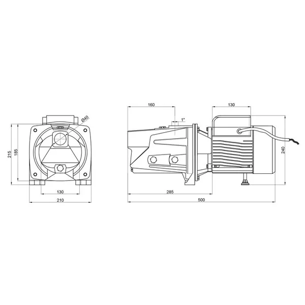 Насос самовсасывающий центробежный Thermo Alliance D-JSWm-20M чугунный 1, 5 кВт (TADJSWM20M15)