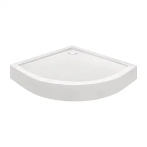 Душевой поддон Qtap Robin 301112 акриловый белый полукруглый 100×100×12 мм см с сифоном (ROBIN301112)
