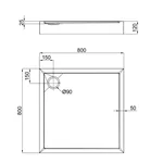 Душевой поддон Qtap Tern 308812C акриловый белый 80×80×12 мм см с сифоном (TERN308812C)