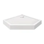 Душевой поддон Qtap Diamond 301112 акриловый белый пятиугольный 100×100 мм см с сифоном (DIAMOND301112)