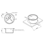 Кухонна мийка Lidz D510/200 ANT-15 зі штучного каменю антрацитова кругла (LIDZANT15D510200)