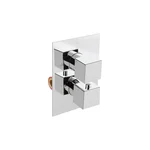 Душова система Qtap Aquarius QTAQA65T103NGC латунна, хром, термостатична для прихованого монтажу на 2 споживачі (QTAQA65T103NGC)