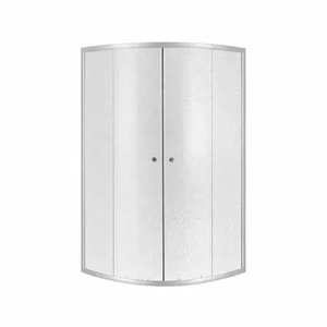 Душова кабіна напівкругла Lidz SC80x80SATMIDFR Latwa SC80×80 мм.SAT.MID.FR сатинова з матовим склом 4 мм без піддона (LLSC8080SATMIDFR2)