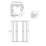Душова кабіна Lidz SC80x80SATLOWFR Latwa SC80×80 мм.SAT.LOW.FR сатинова з матовим склом 4 мм, напівкругла, без піддона (LLSC8080SATLOWFR2)