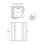 Душова кабіна Lidz SC90x90SATHIGHFR Latwa SC90×90 мм.SAT.HIGH.FR напівкругла розсувна сатинова з матовим склом 4 мм без піддона (LLSC9090SATHIGHFR2)