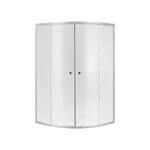 Душова кабіна Lidz SC90x90SATHIGHFR Latwa SC90×90 мм.SAT.HIGH.FR напівкругла розсувна сатинова з матовим склом 4 мм без піддона (LLSC9090SATHIGHFR2)