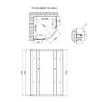 Душова кабіна Lidz SC90x90SATMIDFR Latwa SC90×90 мм.SAT.MID.FR сатинова зі склом Frost 4 мм, напівкругла розсувна без піддона (LLSC9090SATMIDFR2)