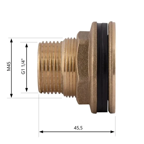 Врезка Thermo Alliance Standart SD40032 латунная для бака 1 1/4 (SD40032)
