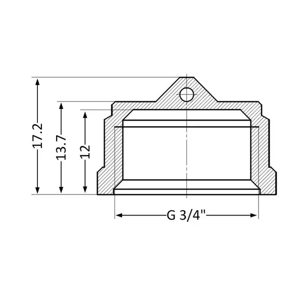 Заглушка Thermo Alliance Standart SD40220 латунна з внутрішньою різьбою 3/4 (SD40220)