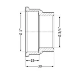Муфта редукционная Thermo Alliance 3/4х1 Standart 3/4
