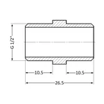 Ніпель Thermo Alliance Standart SD4071515 латунний із зовнішньою різьбою 1/2 (SD4071515)