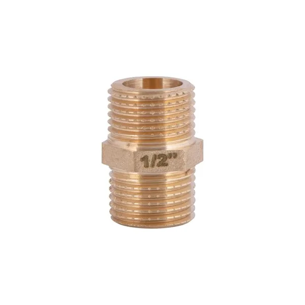 Ніпель Thermo Alliance Standart SD4071515L латунний рівнопрохідний 1/2