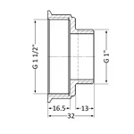 Перехід редукційний Thermo Alliance 1/2х1 Standart латунний 1 1/2
