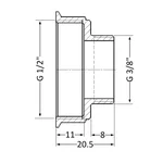 Переходник редукционный Thermo Alliance 1/2х3/8 Standart 1/2