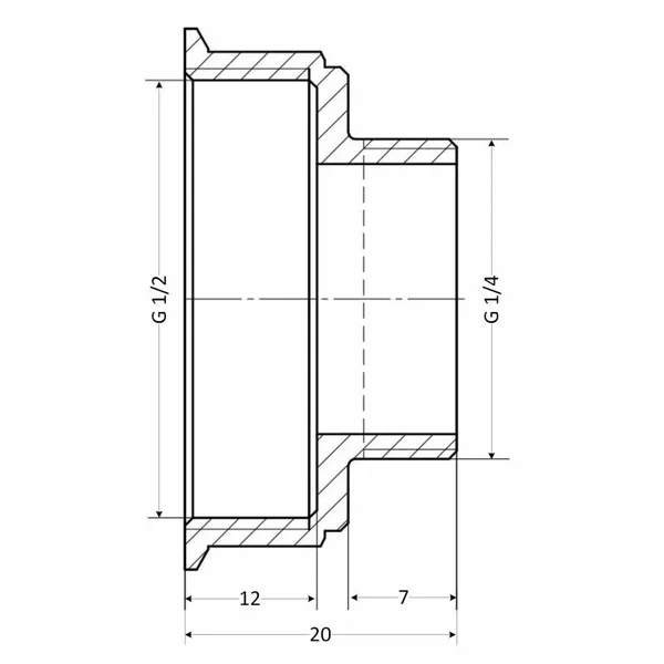Перехід редукційний Thermo Alliance 1/2х1/4 Standart 1/2