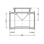 Тройник равнопроходной Thermo Alliance Standart SD41125 латунный с внутренней резьбой 1 (SD41125)