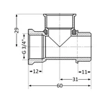Тройник Thermo Alliance Standart 3/4