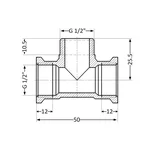Тройник равнопроходной Thermo Alliance Standart SD41515 латунный 1/2