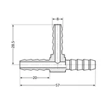 Тройник равнопроходной Thermo Alliance Standart SD4178 латунный 8x8x8 (SD4178)