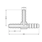 Тройник равнопроходной Thermo Alliance Standart SD41712 латунный 12×12×12 мм (SD41712)