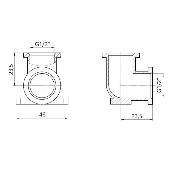 Уголок Thermo Alliance Standart SD41815N латунный с внутренней резьбой 1/2 (SD41815N)