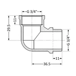 Кутик Thermo Alliance Standart SD42020 латунний 3/4