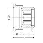 Удлинитель латунный Thermo Alliance Standart 1/2