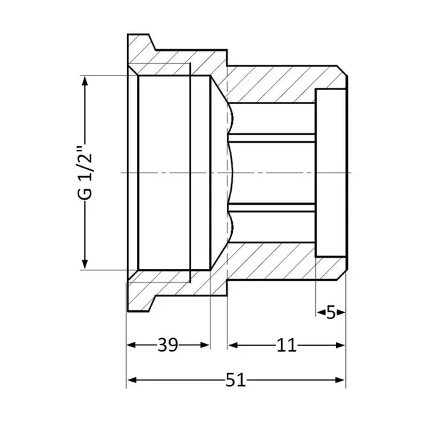Удлинитель латунный Thermo Alliance Standart 1/2