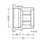 Удлинитель латунный Thermo Alliance Standart 1/2