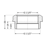 Футорка редукционная Thermo Alliance 1/2х1 Standart 1 1/2