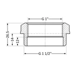 Футорка редукційна Thermo Alliance 1/2х1 Standart 1 1/2