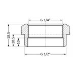 Футорка редукционная Thermo Alliance 1/2х1/4 Standart 1/2