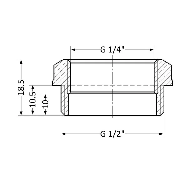Футорка редукционная Thermo Alliance 1/2х1/4 Standart 1/2