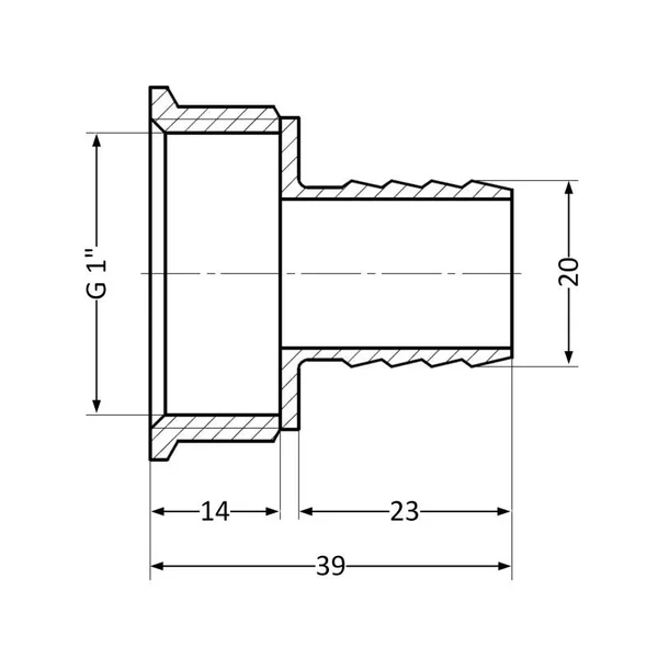 Штуцер Thermo Alliance SD4262520 Standart латунний з внутрішньою різьбою 20х1 (SD4262520)