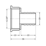 Штуцер Thermo Alliance 20х3/4 Standart 20x3/4