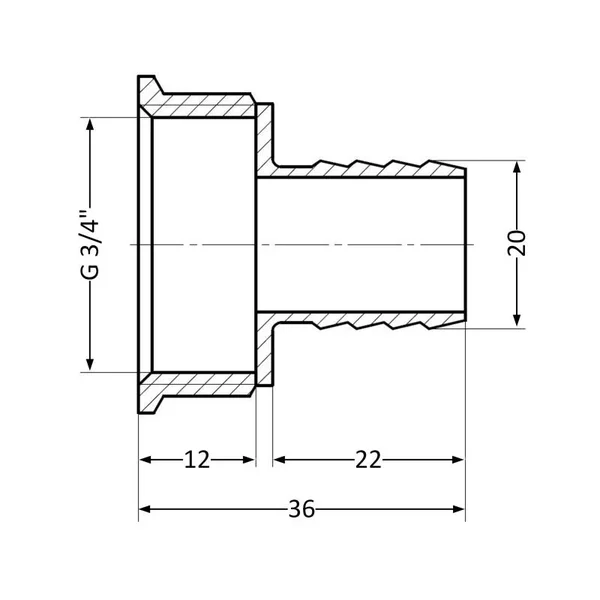 Штуцер Thermo Alliance 20х3/4 Standart 20x3/4