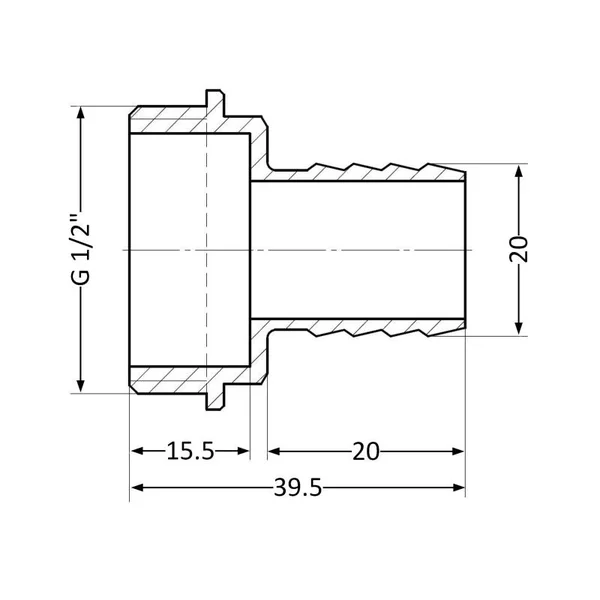 Штуцер Thermo Alliance Standart 20х1/2