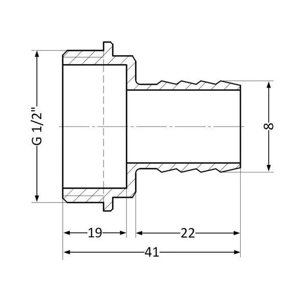 Штуцер Thermo Alliance Standart 8х1/2