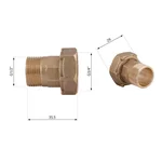 Комплект для счетчика Thermo Alliance 1/2З Standart SD42915 латунный с резьбой 1/2
