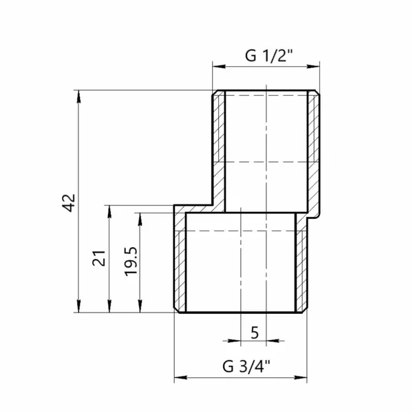 Эксцентрик Thermo Alliance 1/2х3/4 Standart 1/2