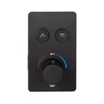 Змішувач для душу Qtap Votice QTVOT6442T105NKB латунний чорний матовий термостатичний прихованого монтажу на 2 споживача (QTVOT6442T105NKB)