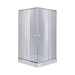 Душевая кабина с поддоном Lidz SC80x80SATLOWGR Wawel SC80×80 мм.SAT.LOW.GR + Mazur, сатиновая с тонированным стеклом 4 мм, квадратная раздвижная 80x80 см (LWASC8080SATLOWGR2SET)