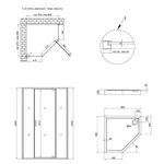 Душевая кабина Qtap Scorpio BLA10995-AC6 пятиугольная 90×90 мм см, черная, с поддоном и сифоном (SCOBLA10995AC6SET)