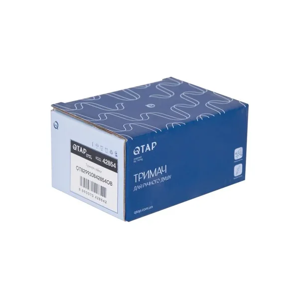 Тримач для ручного душу Qtap Spojeni QT829910842854OB округлий настінний з ABS-пластику, чорний матовий (QT829910842854OB)