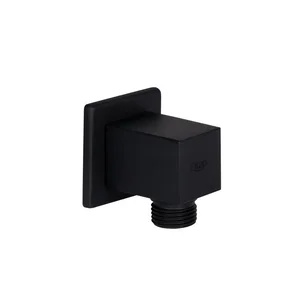 Шлангове підключення Qtap QT809810842857NB Spojeni прямокутне латунне чорне матове (QT809810842857NB)