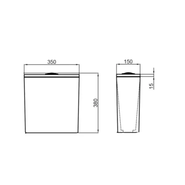 Бачок для унитаза Qtap Presto QT24221217AW2 белый (QT24221217AW2)