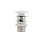 Донний клапан Pop-up для біде з переливом 70х70х110 mm White Qtap