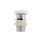 Донний клапан Pop-up для біде з переливом 70х70х110 mm White Qtap