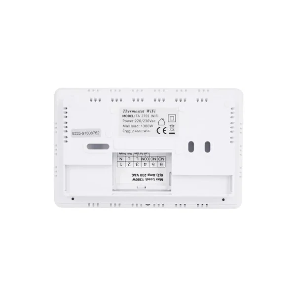Недельный программируемый термостат Thermo Alliance ТА-2701WiFi сенсорный c WiFi