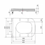 Сиденье для унитаза Qtap Nando с микролифтом Slim QT12991222AW